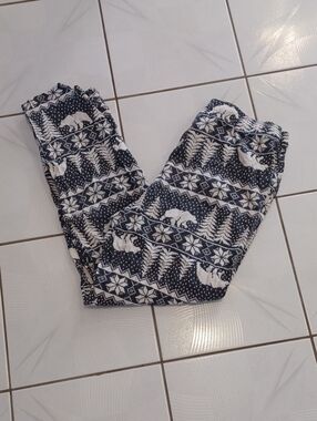 4/$40 Gray & White Polar Bear Print Lounge Pants - Size Large Tall